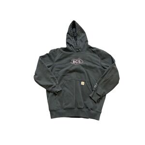 Carhartt Rain Defender Hoodie XL Charcoal Grey BCS Logo Pullover Sweatshirt